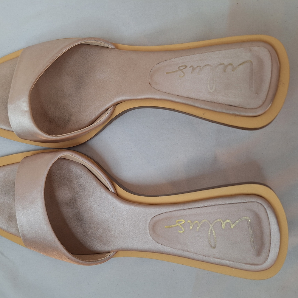 Skye Champagne Satin High Heel Sandals